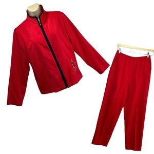 Napa Valley Womens 2 Piece Outfit Long Sleeve Jacket & Pants Trousers Set Petite
